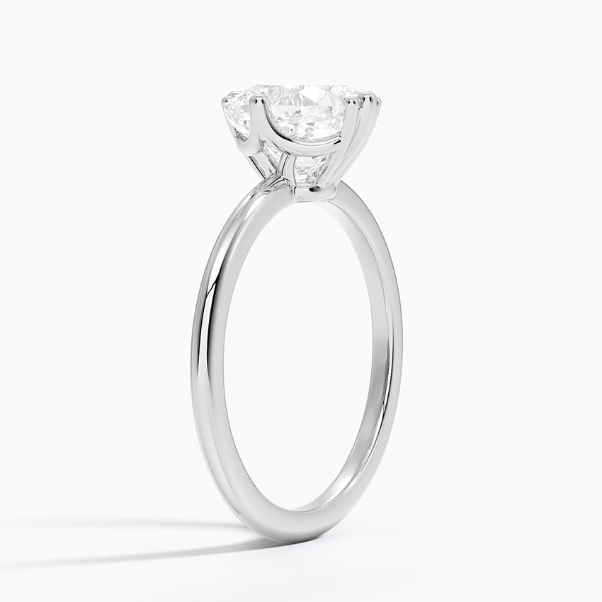 18K White Gold Samara Eight-Prong Solitaire Ring