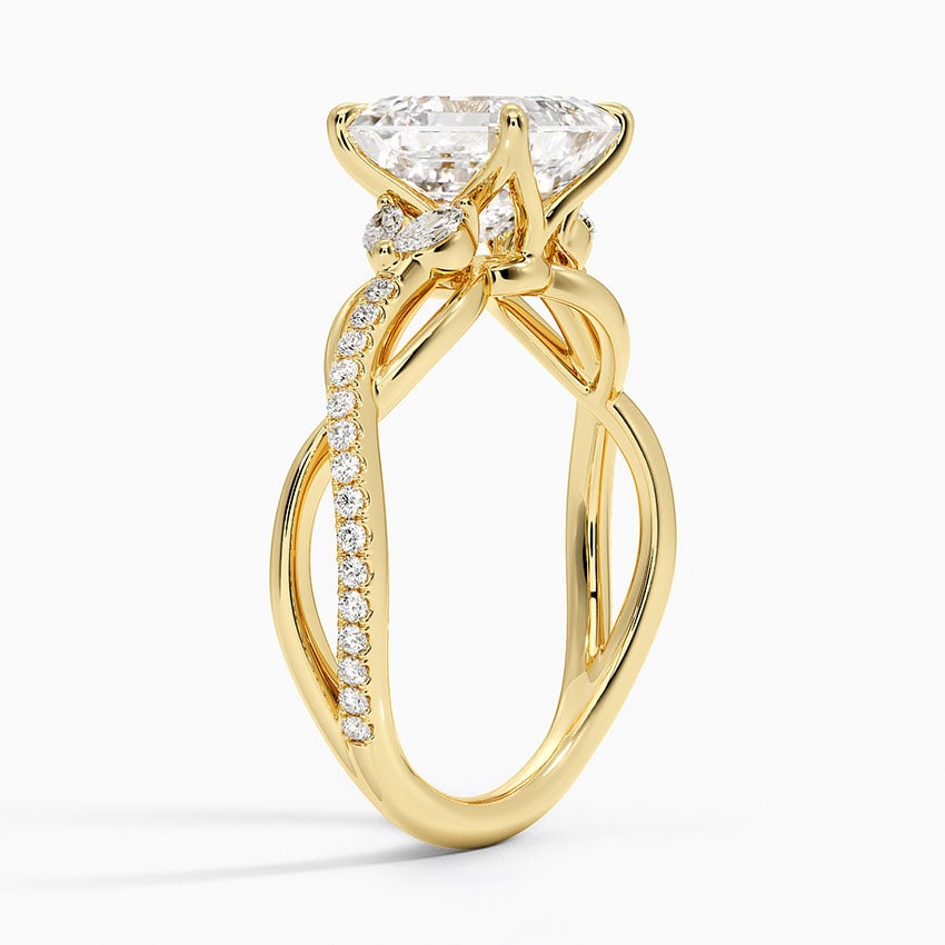 Nature Inspired Twisting Diamond Ring