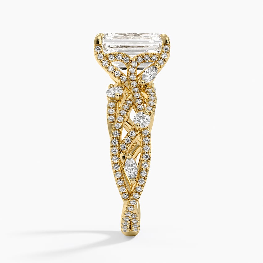 Grand Secret Garden Diamond Ring in 18K Yellow Gold