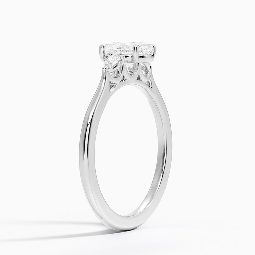 18K White Gold Aria Perfect Fit Three Stone Diamond Ring