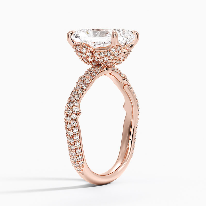 14K Rose Gold Rose Thorn Diamond Ring