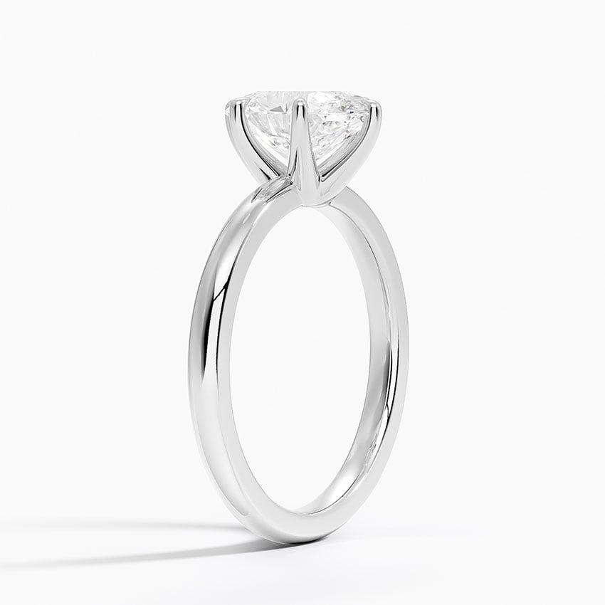 18K White Gold Fairmined 2mm Six-Prong Solitaire Ring
