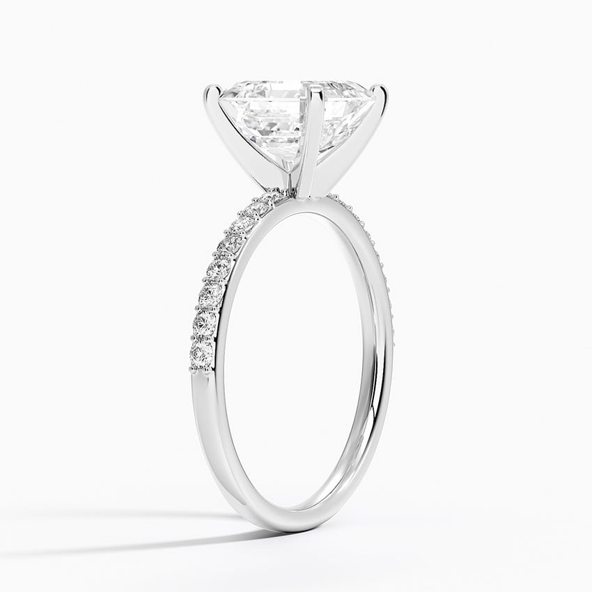 Petite Diamond Engagement Ring - Shared Prong