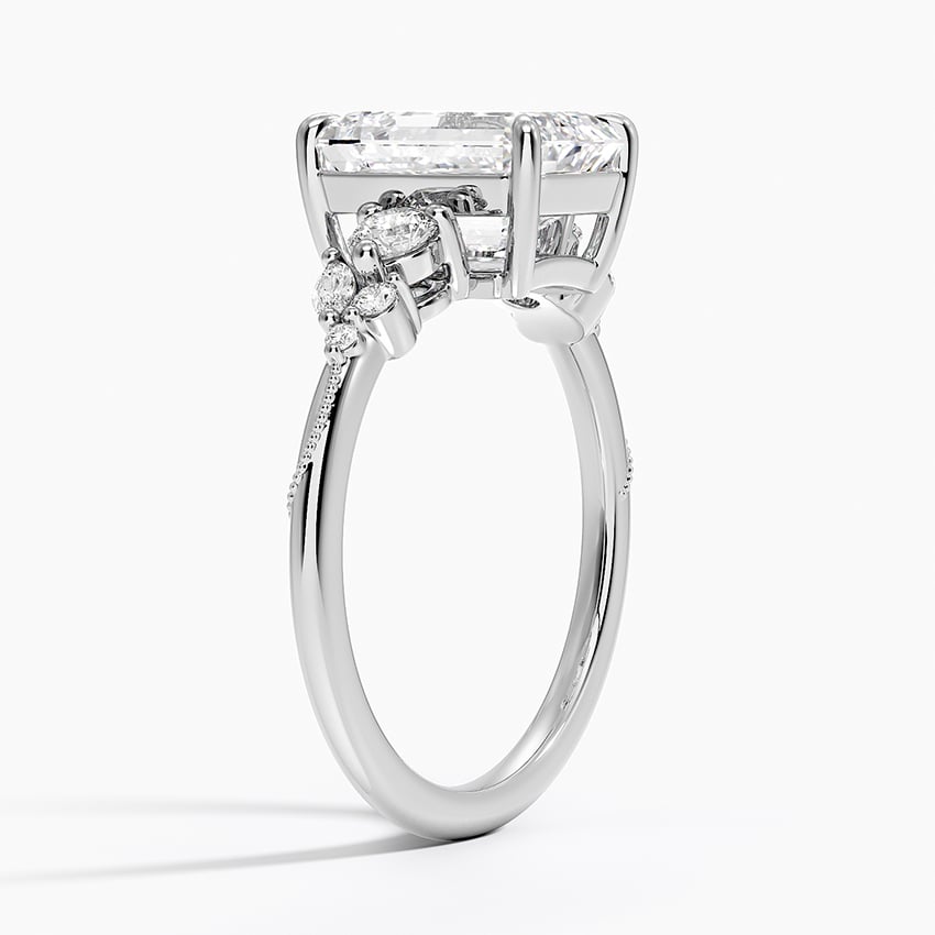 Platinum Camellia Three Stone Diamond Ring (1/3 ct. tw.)