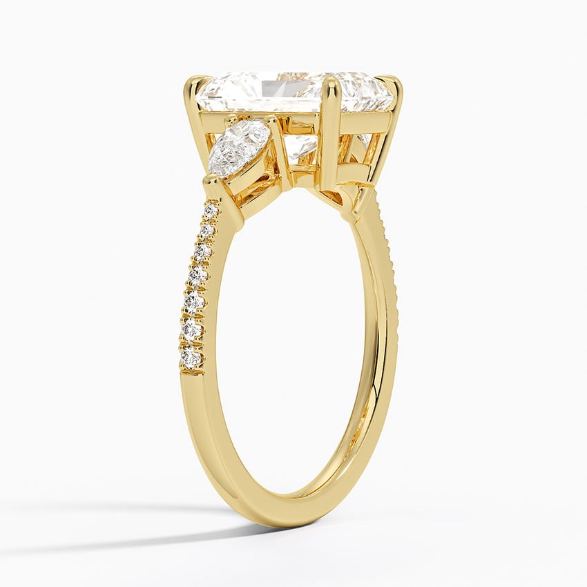 Opera Accented Three Stone Diamond Ring