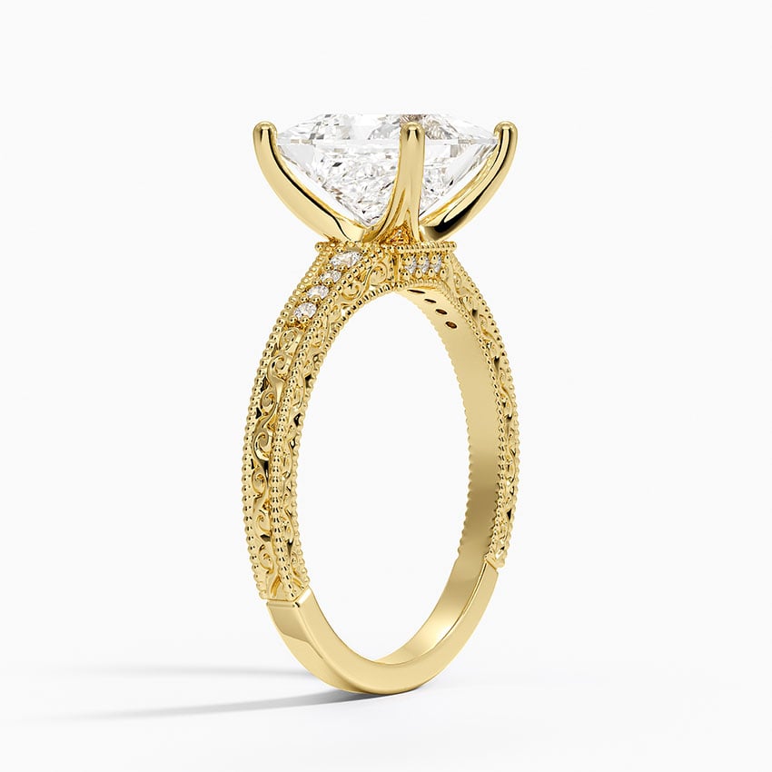 Luxe Hudson Ring - Engraved Diamond Ring