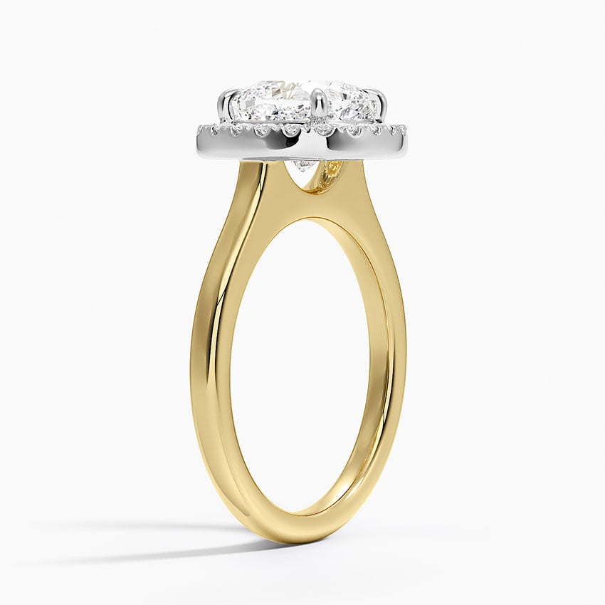 Julia Mixed Metal Halo Diamond Ring