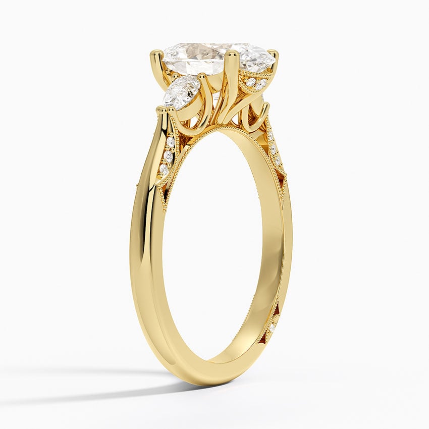 18K Yellow Gold Simply Tacori Three Stone Diamond Ring (1/3 ct. tw.)