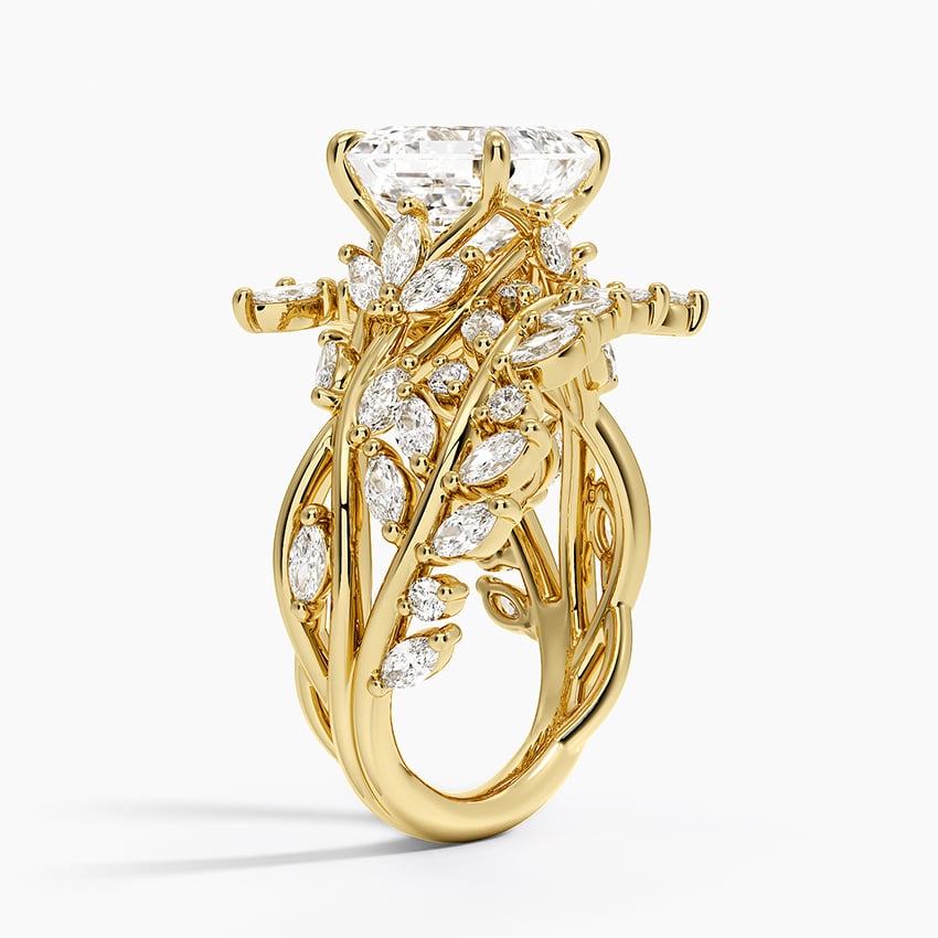 18K Yellow Gold Secret Garden Wrap Diamond Ring
