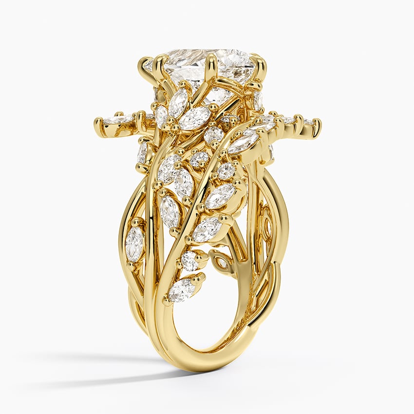 18K Yellow Gold Secret Garden Wrap Diamond Ring