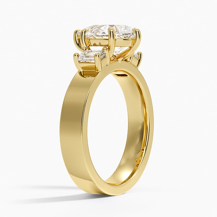 Peyton Emerald Cut Three Stone Diamond Ring