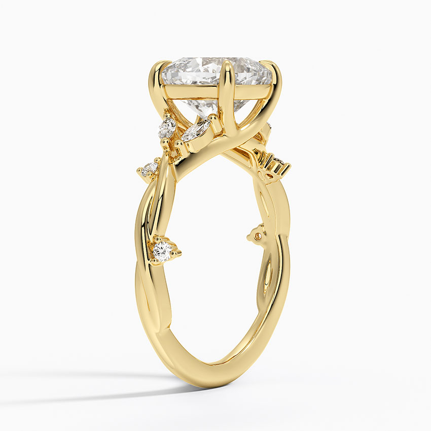 18K Yellow Gold Azalea Twist Diamond Ring