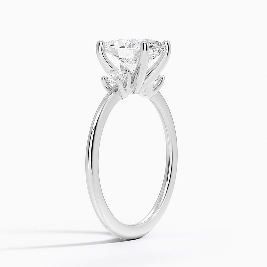Thin Three Stone Diamond Ring