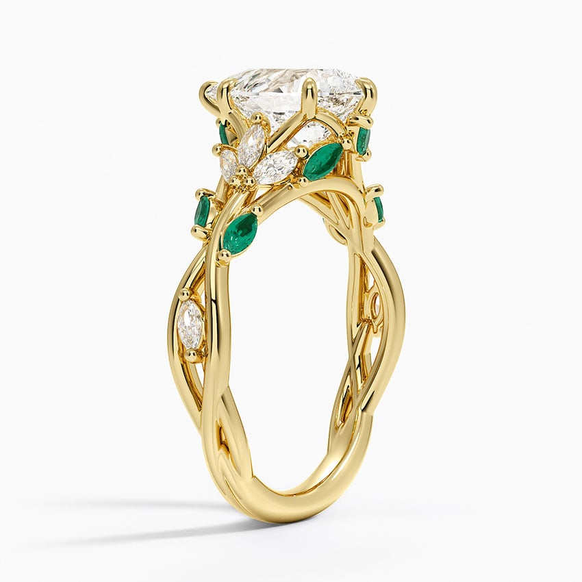 Secret Garden Lab Emerald and Diamond Ring