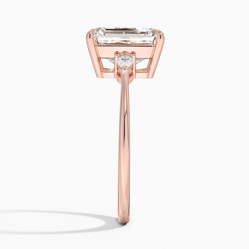 14K Rose Gold Aria Three Stone Diamond Ring (1/10 ct. tw.)