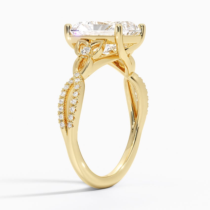 18K Yellow Gold Luxe Celtic Love Knot Diamond Ring