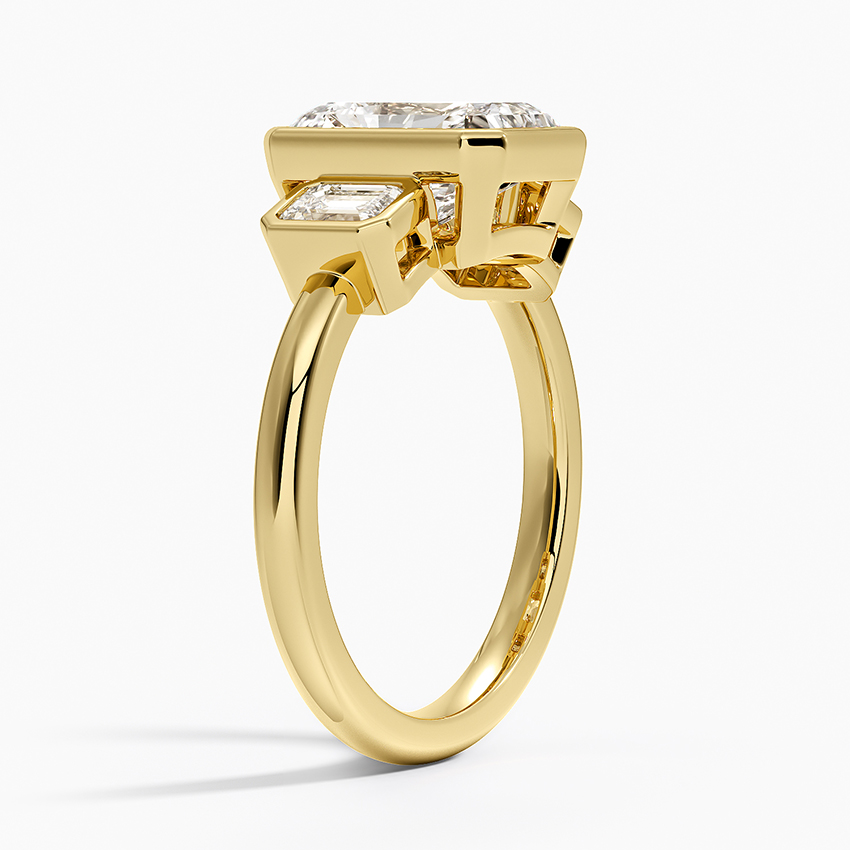 Rhiannon Bezel Three Stone Diamond Ring