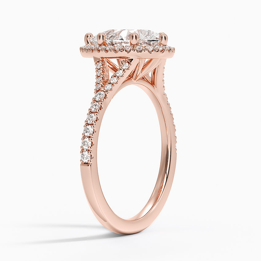 Joy Half-Coverage Diamond Ring in 14K Rose Gold