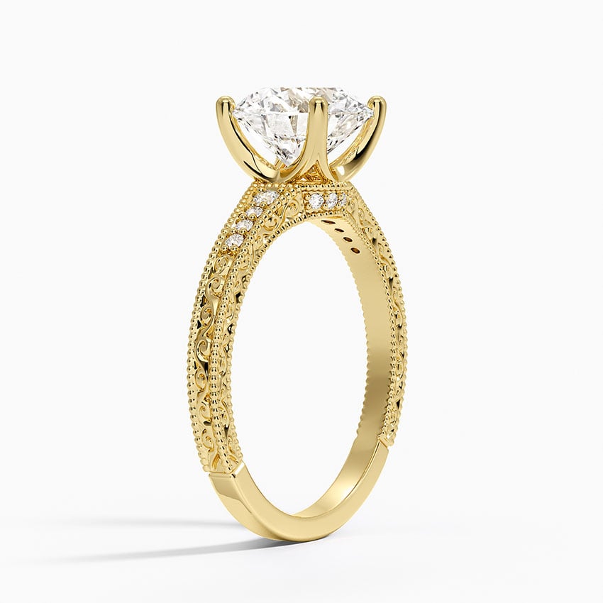 Luxe Hudson Ring - Engraved Diamond Ring
