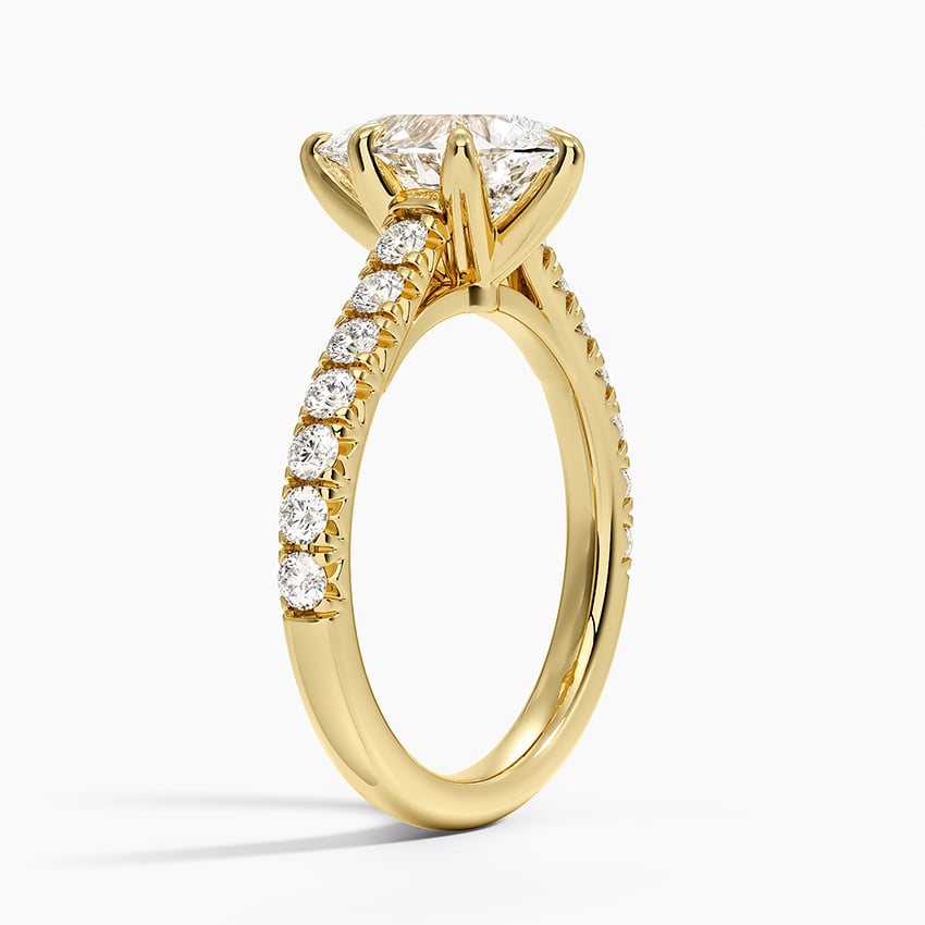 18K Yellow Gold Sienna Half Coverage Diamond Ring