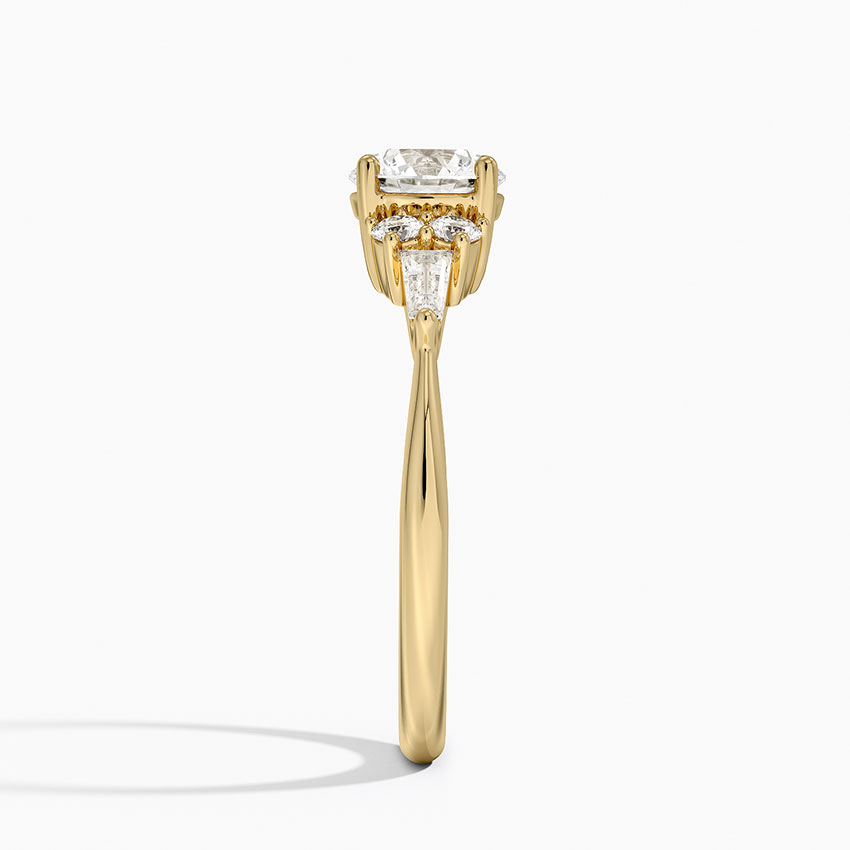 Lab Grown Sapphire Yvonne Lab Diamond Ring in 18K Yellow Gold