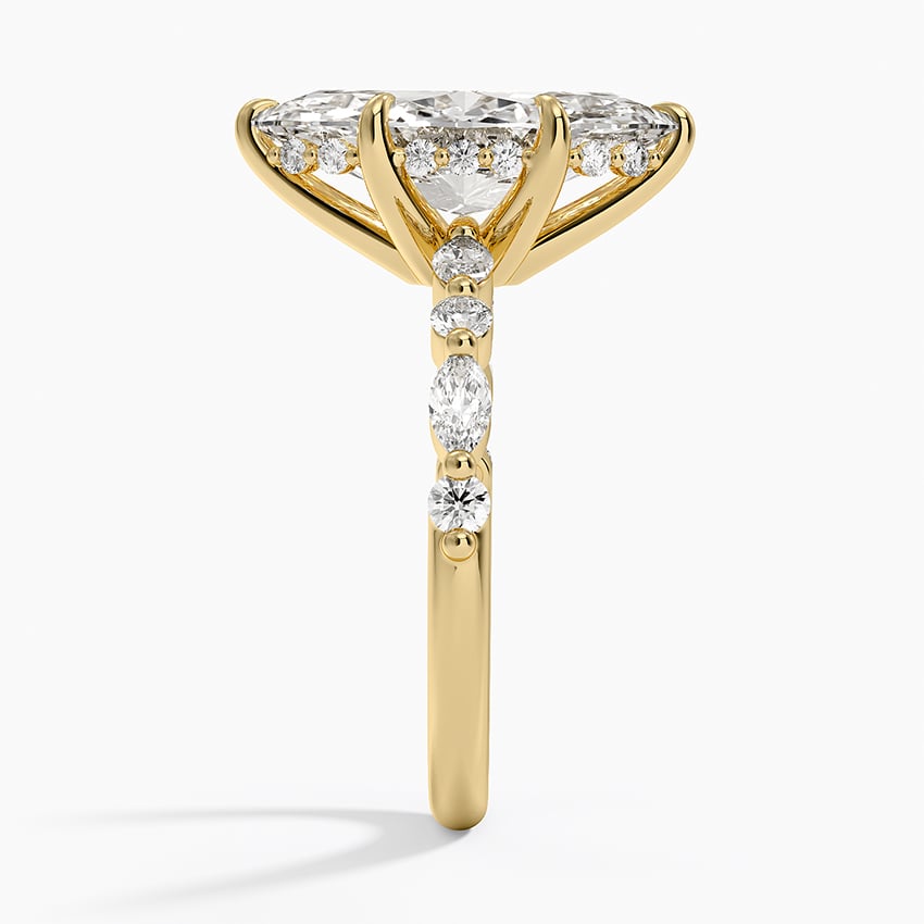 18K Yellow Gold Versailles Hidden Halo Diamond Ring