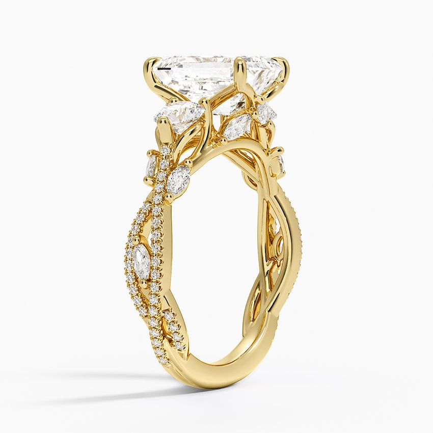 18K Yellow Gold Luxe Secret Garden Three Stone Diamond Ring (1 ct. tw.)