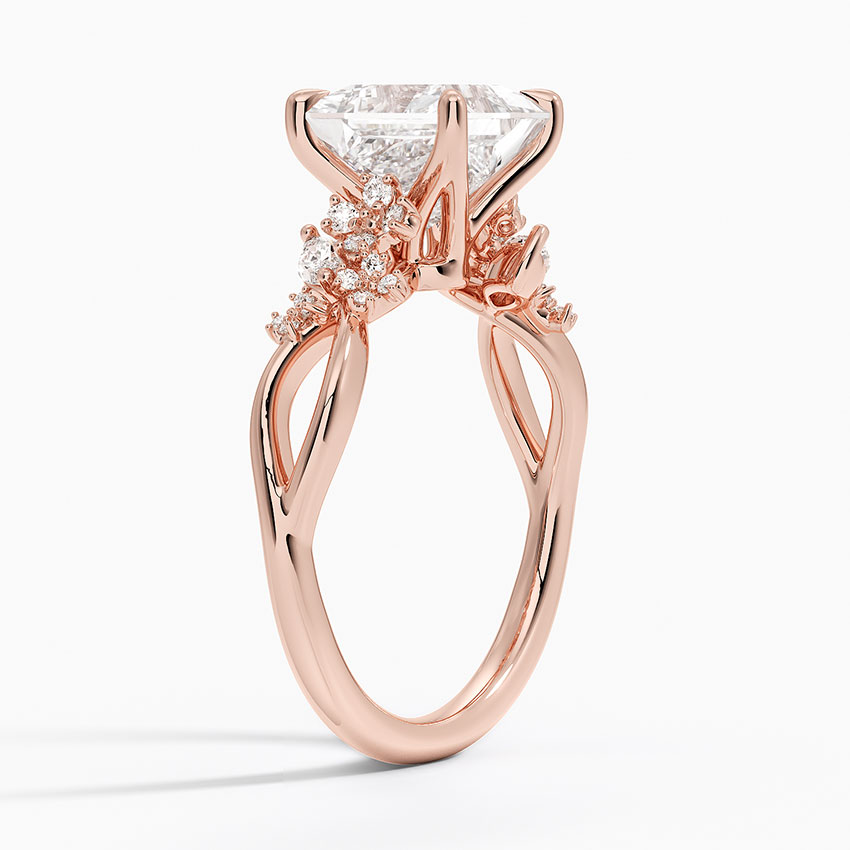Flower Cluster Diamond Engagement Ring