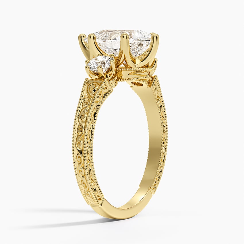 Hudson Three Stone Diamond Ring - Brilliant Earth