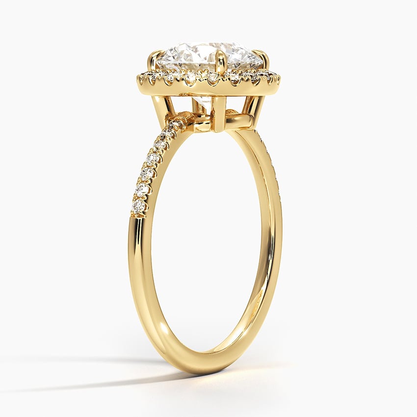 18K Yellow Gold Cambria Halo Diamond Ring