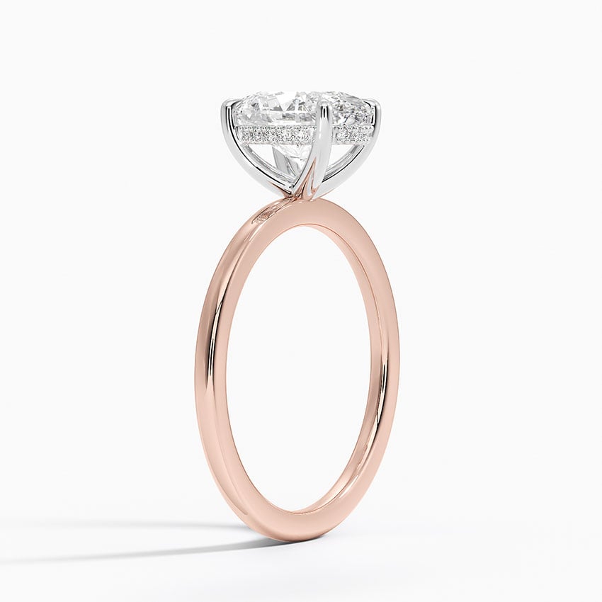 14K Rose Gold Adorned Mixed Metal Diamond Ring