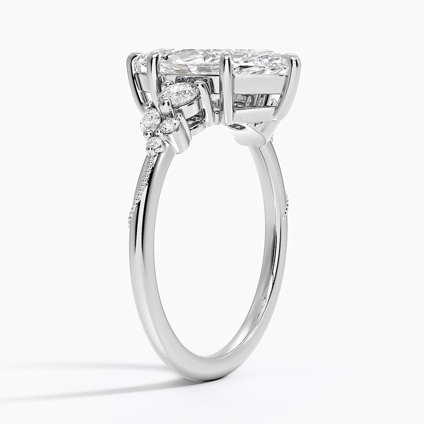 Platinum Camellia Three Stone Diamond Ring (1/3 ct. tw.)