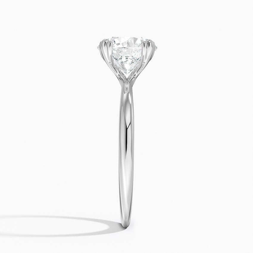 18K White Gold Freesia Triple-Prong Solitaire Ring