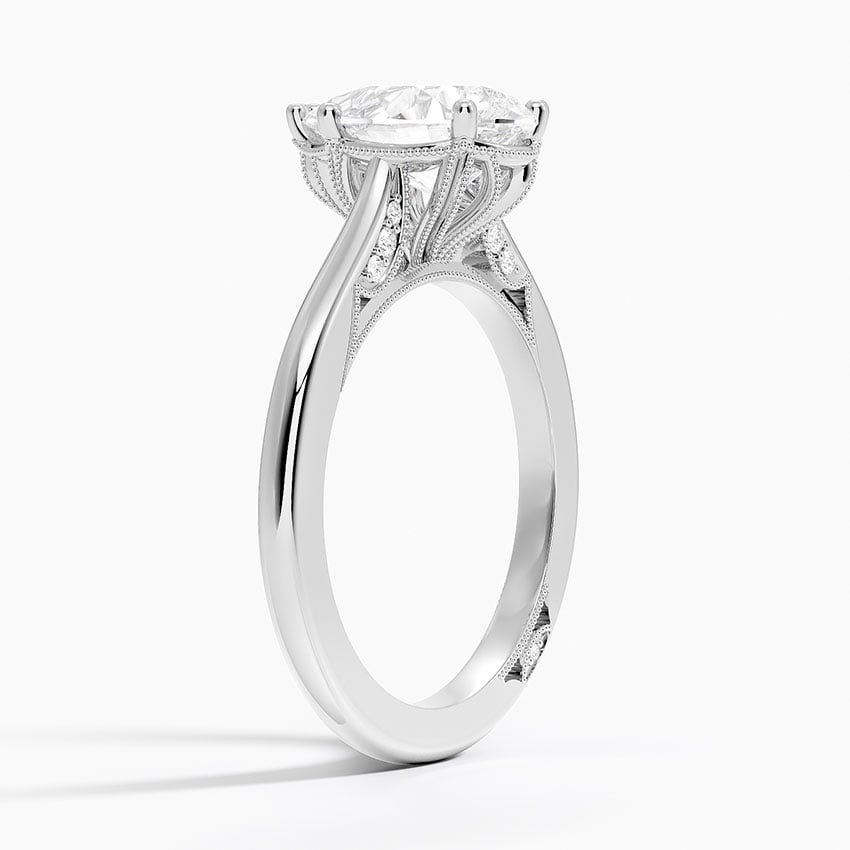 Cathedral Shoulder Bead Prong Diamond Setting