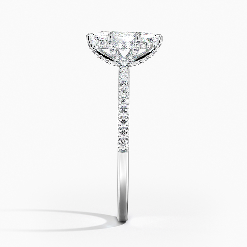 18K White Gold Viviana Half-Coverage Diamond Ring, large side view