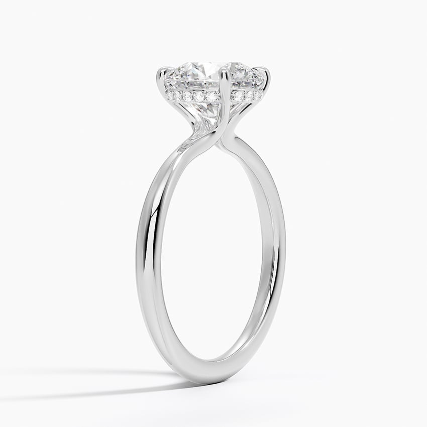 Platinum Freesia Hidden Halo Diamond Ring