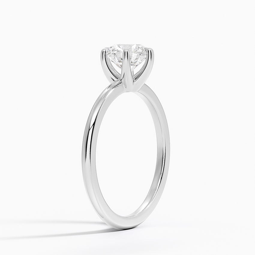 18K White Gold Fairmined 1.5mm Six-Prong Solitaire Ring