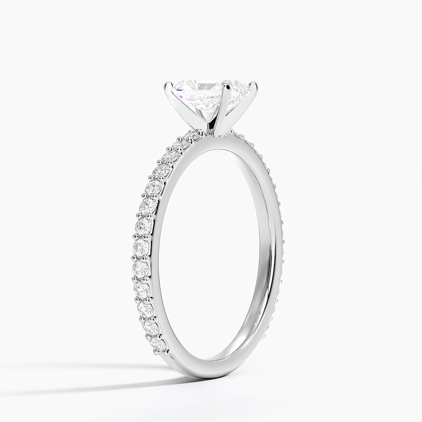 Petite Shared Prong Three-Quarter Coverage Diamond Ring (1/3 ct. tw.) in Platinum