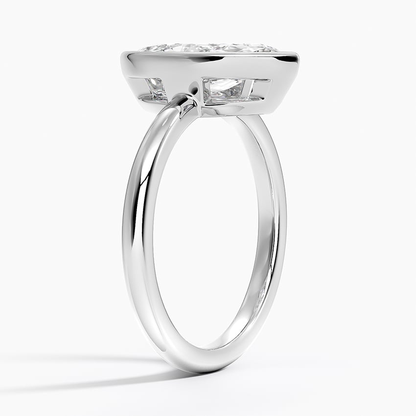 18K White Gold Julietta Bezel Solitaire Ring