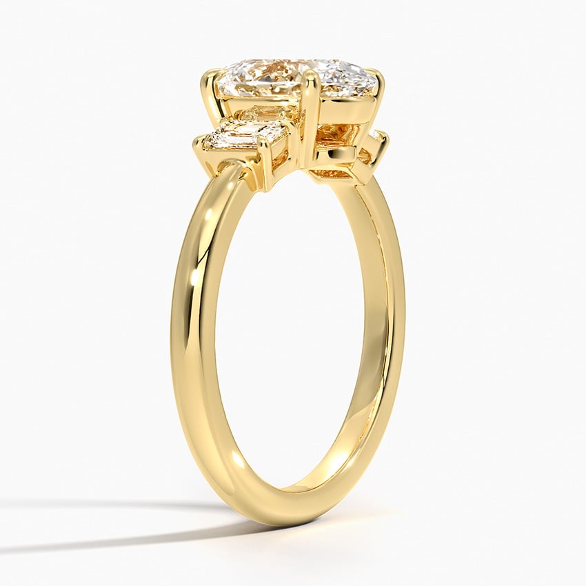 Three Stone Diamond Engagement Ring - Rhiannon