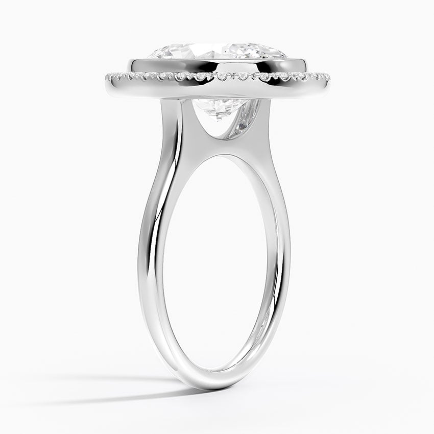 Bezel Halo Diamond Ring (1/4 ct. tw.) in Platinum