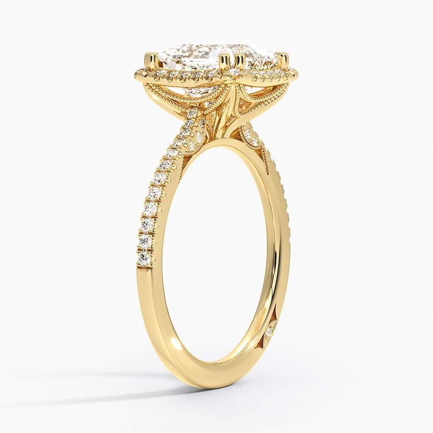 18K Yellow Gold Simply Tacori Cathedral Drape Diamond Ring
