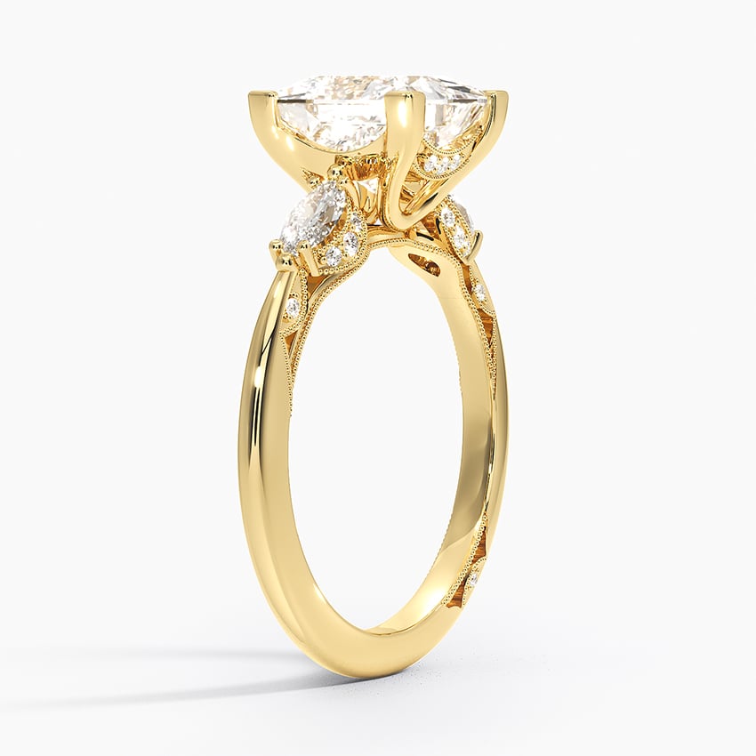 Three Stone Marquise Engagement Ring