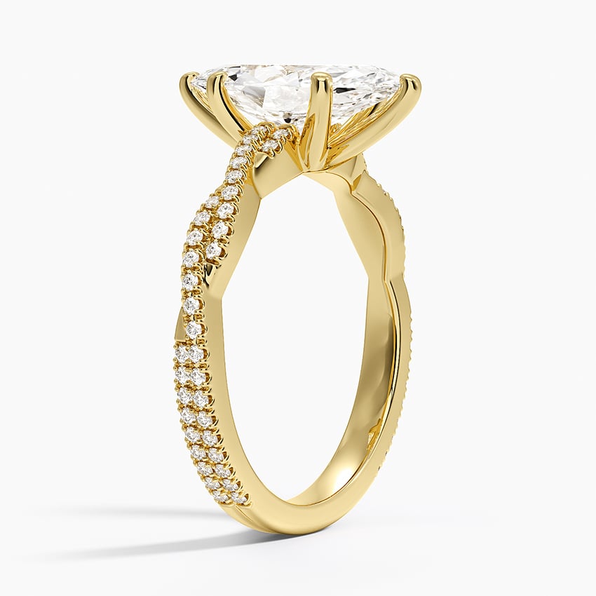 18K Yellow Gold Petite Luxe Twisted Vine Diamond Ring (1/4 ct. tw.)
