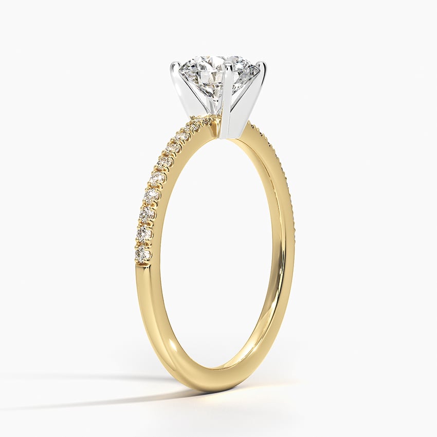 18K Yellow Gold Ballad Diamond Ring (1/8 ct. tw.), large side view