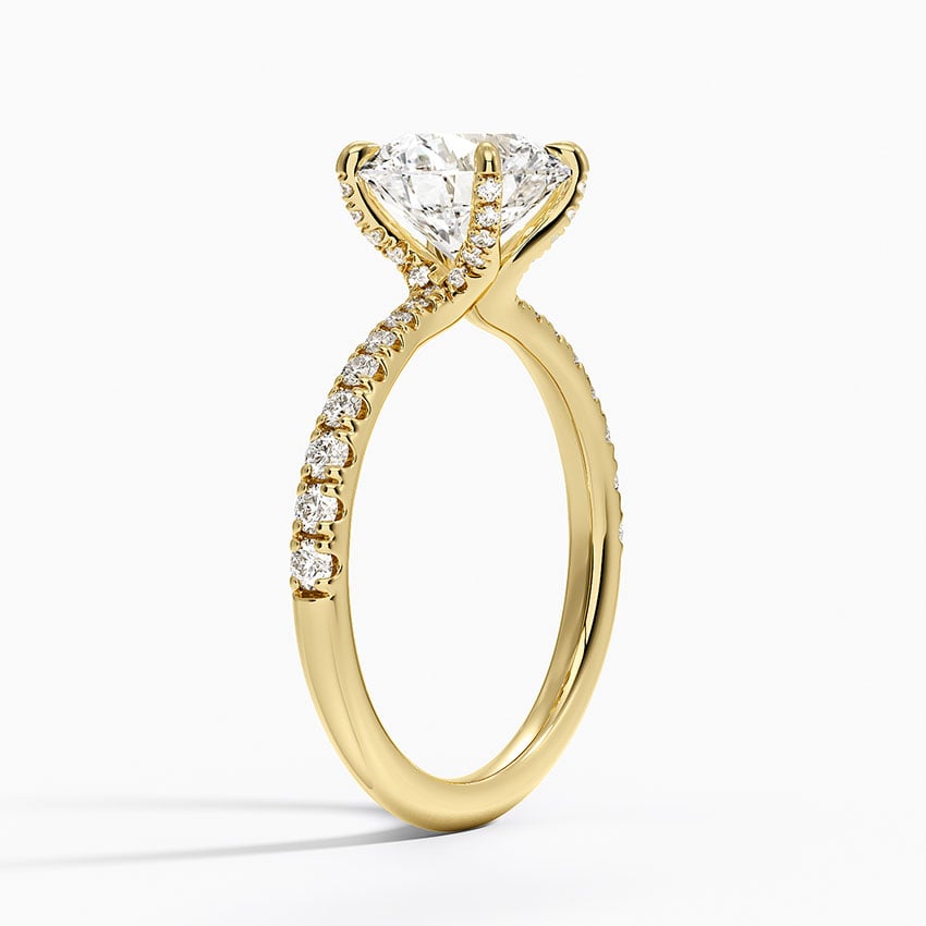 18K Yellow Gold Freesia 2mm Diamond Ring (1/3 ct. tw.)