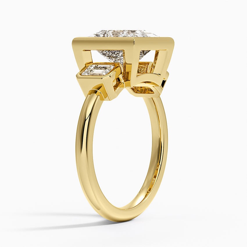 Rhiannon Bezel Three Stone Diamond Ring