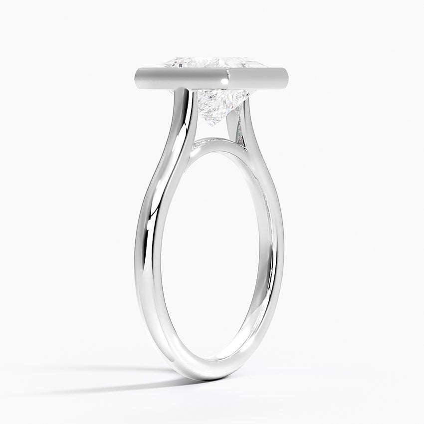 18K White Gold Luna 2mm Bezel Ring