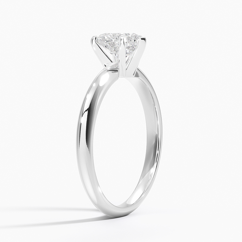 18K White Gold Classic Six-Prong Solitaire Ring