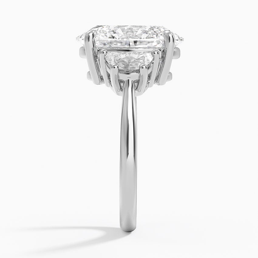 Half Moon Three Stone Diamond Ring (1/2 ct. tw.) in 18K White Gold